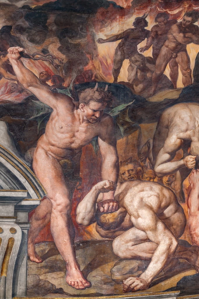 Giudizio universale - Chiesa di San Prospero, Reggio Emilia, dettaglio